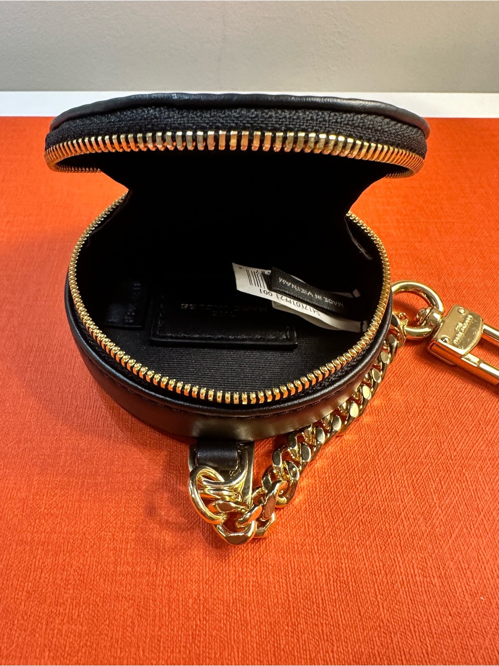 Marc Jacobs Leather Round Coin Purse Charm with Gold Hardware - Picture 3 of 4